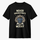McKay Blue Tartan Crest 2D T-shirt - Never Underestimate Style